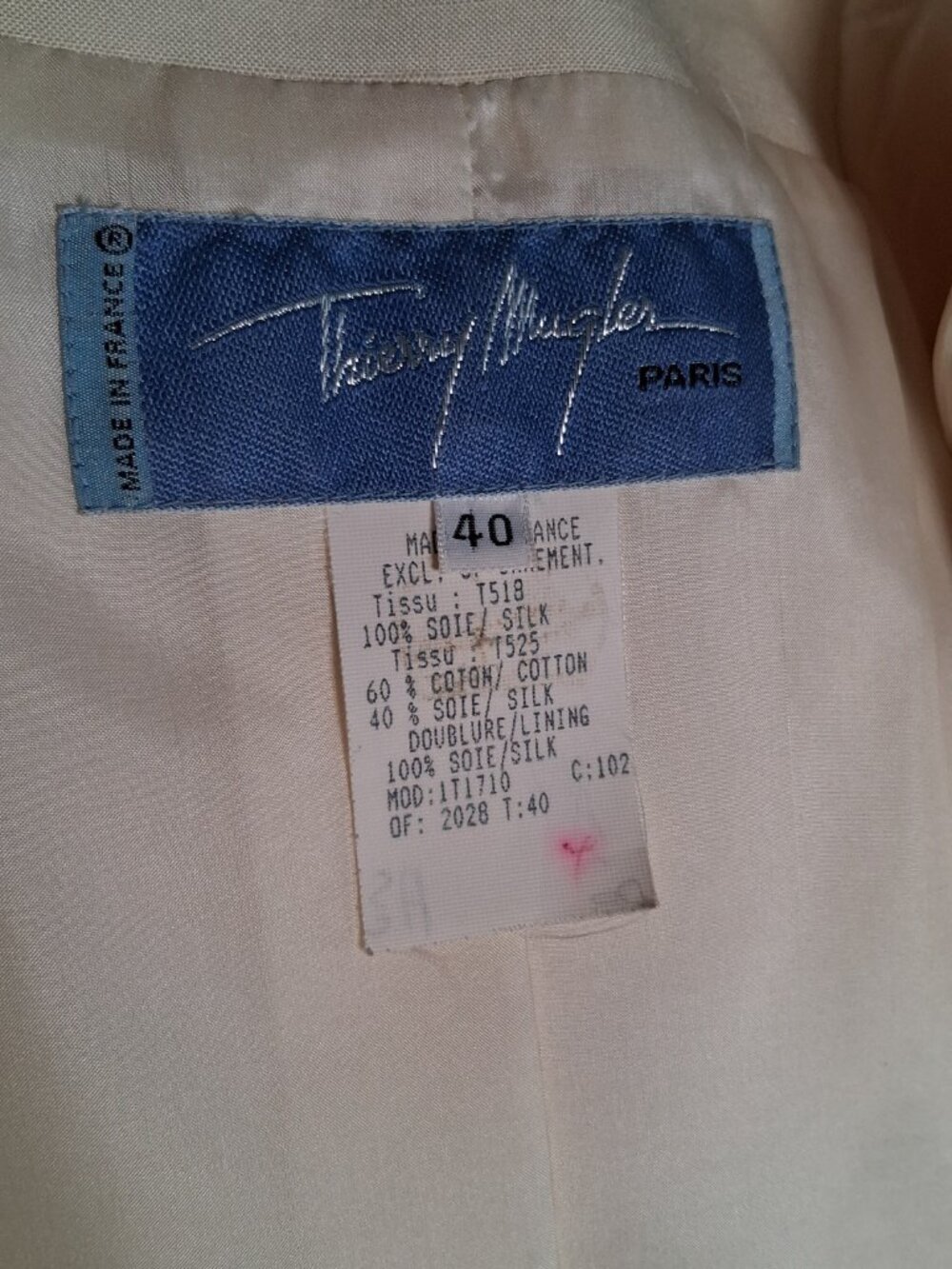 Vintage Thierry Mugler Silk Contrast Flame Blazer size EU 40 - US 8 - Picture 10 of 11